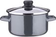 SSW Black Tiger Poêle émaillée + couvercle, 14 cm, noir