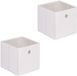 IDIMEX Boîte en tissu ELA, set de 2, blanc