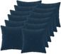 vidaXL - Kussensloop - 12 pcs - HEERLEN - Blauw - 50 x 50 cm - Microfiber - Fleece