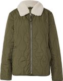 comma casual identity s.Oliver Outdoor-Jacke Vrouwen XS Olijfgroen Polyester Casual Lange Mouw Rits Klassieke kraag Regular Fit