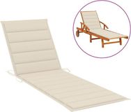 vidaXL Ligbedkussen 200x50x3cm Oxford stof crèmekleurig