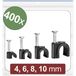 Quadrios 24CA436 Spijkerclip 24CA436 Bundel-Ø (bereik) 2 tot 10 mm Zwart 400 stuk(s)