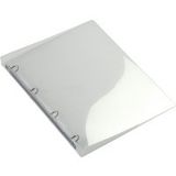 Europel A4 transparante ringband met 4 ringen, 16 mm, transparant polypropyleen, waterdicht, drukknopringen, documentenmap voor school, kantoor, reizen, thuis, navulbaar en milieuvriendelijk, wit