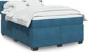 Maison Exclusive - Sommier à lattes de lit et matelas bleu 140x190 cm velours