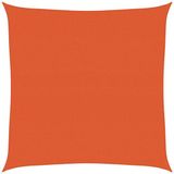 vidaXL - Zonnezeil - 160 g/m² - vierkant - 4x4 m - HDPE - oranje