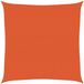 vidaXL - Zonnezeil - 160 g/m² - vierkant - 4x4 m - HDPE - oranje