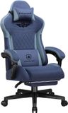 GTPLAYER Gamingstoel Technisch - Met Lendensteun en 150 kg - Donkerblauw