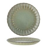 Bloomingville Latina Bord D 20 x H 2 cm - aardewerk platte borden - hoogwaardige keramische borden voor dagelijks gebruik en speciale gelegenheden - vaatwasser- en magnetronbestendig (groen)