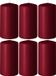 Enlightening Candles Bougie cylindrique/bougie pilier - 6x - bordeaux - D8 x H12 cm - 45 heures de combustion
