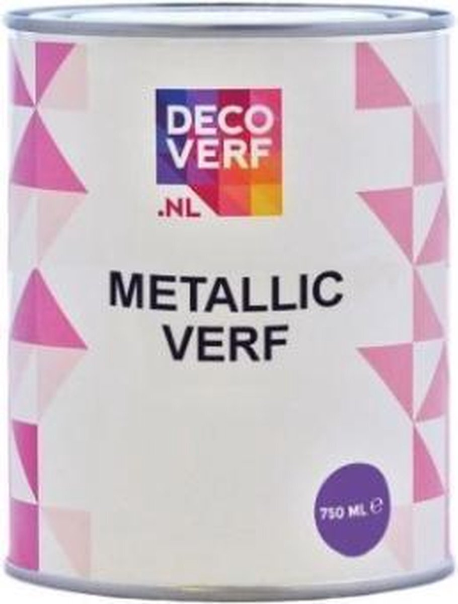 Decoverf.nl Decoverf metallic verf zilver, 750ml