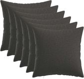 vidaXL Kussensloop - 6 stuks - HEERLEN - Donkergrijs - 40 x 40 cm - Stof