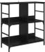 vidaXL Boekenplank 4-laags 78.5 x 33 x 82 cm Bewerkt hout Zwart eiken