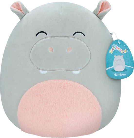 Squishmallows - Harrison the Grey Hippo 30 cm Plush - Award Winner