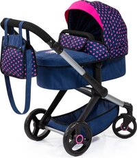 Bayer Design Combi Dolls Pram XEO - Blue and Pink