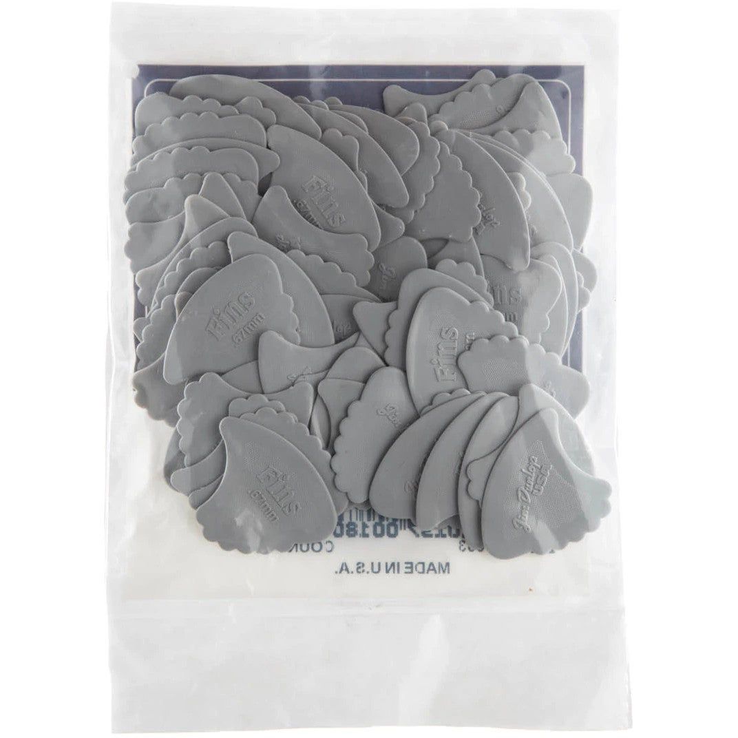 Dunlop 444R067 Nylon Fin Pick - 0.67mm - 72-pack