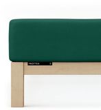 schlafgut Frottex Hoeslaken L - 140x200 - 160x200 690 Green Deep