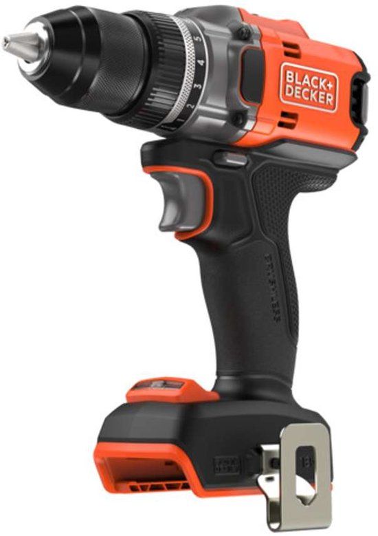 BLACK+DECKER 18V POWERCONNECT Draadloze borstelloze hamerboor (zonder batterij of oplader), BLD683XN-XJ