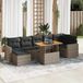 Maison Exclusive - Ensemble de jardin, 8 pièces, avec coussins, gris, en polyrotin