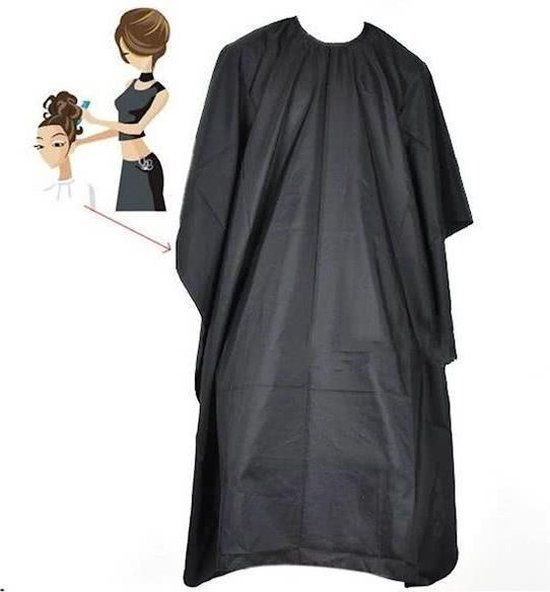 Black Salon Kapmantel - Waterproof Kappersmantel / Kappersschort - Zwart