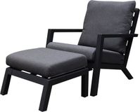 AVH-Collectie Malaga lounge balkonset 2-delig antraciet aluminium