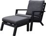 AVH-Collectie Malaga lounge balkonset 2-delig antraciet aluminium