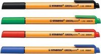 STABILO GREENpoint Fineliner Set - 4 Couleurs - 0,8 mm - CO2 Neutre