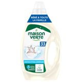 Maison Verte Lessive liquide famille et bébé peaux sensibles 5 enzymes naturelles - 33 Lavages - 1,485 L