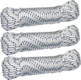 AMIG Paracord Touw - 3x - 10 meter - 4mm - Wit/Blauw