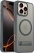 Coverzs matte magneet hoesje met standaard geschikt voor Iphone 16 Pro Max (Grijs)