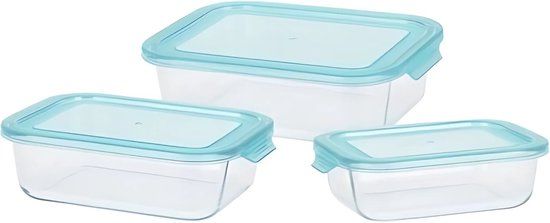 Storage solutions Ovenschalen - Vershoudschalen 3 stuks in diverse maten - ook geschikt voor magnetron, vriezer en koelkast