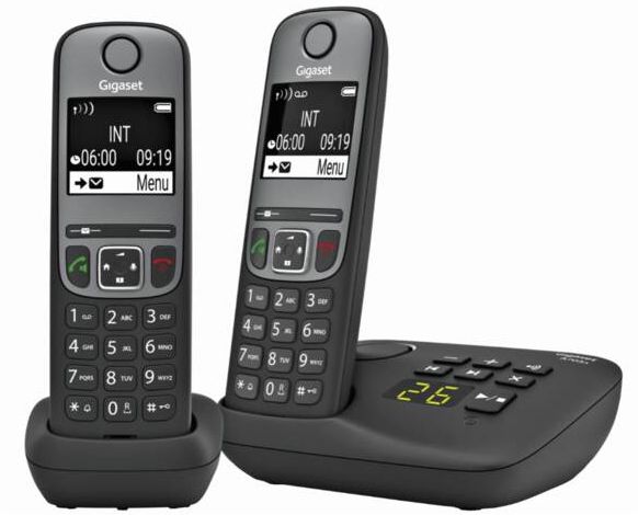 Gigaset A705A duo - Zwart - Draadloze telefoon met antwoordapparaat