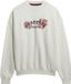Superdry Sweatshirt Oversized Night Garden à col rond Femme Chalk White Coton Taille 12
