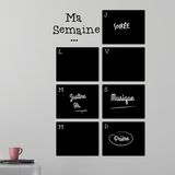 Ambiance Sticker Schoolbordsticker - uitwisbare zelfklevende muurstickers - MIJN WEEK VOORUIT - 55x35cm