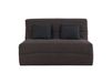 Banquette bz convertible 2/3 places tissu charbon