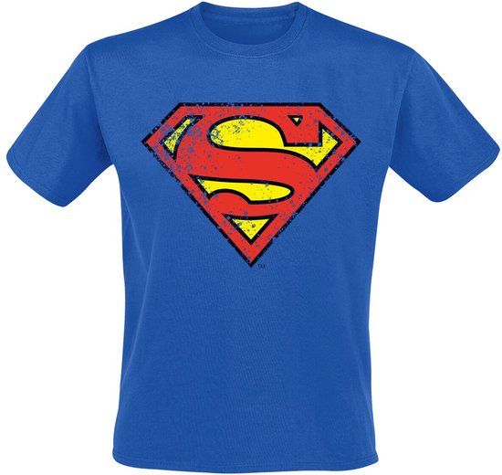 Superman Crest Heren T-shirt - blauw - 3XL
