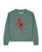 Watapparel Sweatshirt 'Cowgirl' groen / vuurrood