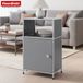 FLOORDIREKT Metalen Rek Concept Epure MK-040 - Opbergrek Met 3 Verdiepingen Deur & Legplanken - 40 x 65 x 40 cm - Grijs
