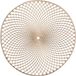Zeller placemats - 4x - rond - mandala - goud - 38 cm