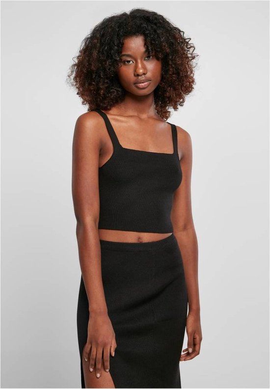 Urban Classics Knit Crop Top - Women's 4XL - Black
