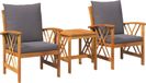 Prolenta Maison Exclusive Tuinset met 3 delen, tuinset met bank, massief acaciahout, naturel olieafwerking