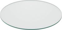 Merkloos Relaxdays Glasplaat 8 mm - Gehard Veiligheidsglas - Transparant - Ø 50 cm