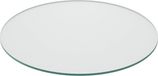 Merkloos Relaxdays Glasplaat 8 mm - Gehard Veiligheidsglas - Transparant - Ø 50 cm