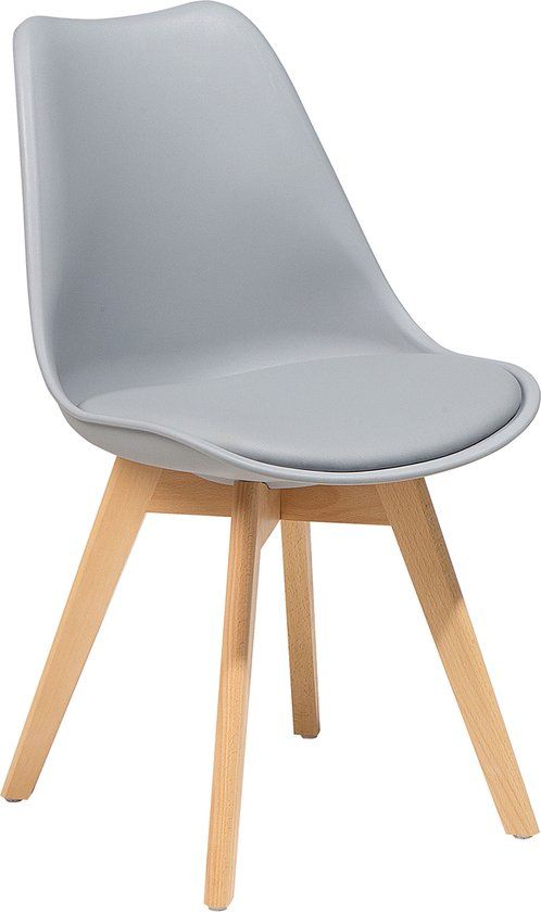 Beliani DAKOTA II Eetkamerstoel - Grijs - Set van 2