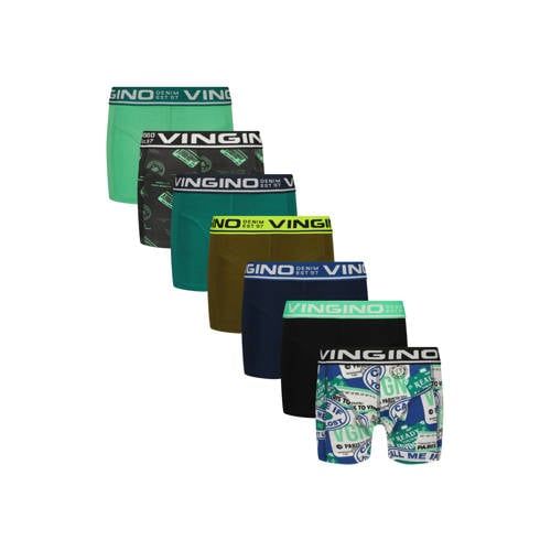 Vingino Herfst/Winter 2026 boxershorts met print - groen (set van 7)