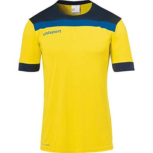 Uhlsport Offense 23 T-shirt met korte mouwen voor heren, limoengeel/marineblauw, XXXL