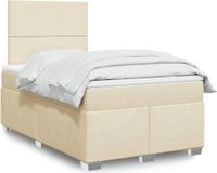 Maison Exclusive - Lit boxspring avec matelas, couleur crème, 120x190 cm, rembourré