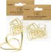 PartyDeco Naamkaart/Plaatskaart Houders - Hartje - Bruiloft - 50 stuks - Goud - 2,5 cm