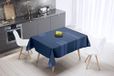 Bonamaison Tafelkleed, Anti-Mold, Sneldrogend, Waterdicht, 100% Polyester Tafellaken, Blauw, 140 x 140 Cm
