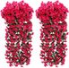 Unyqoos ® Guirlande Fleurie Vivante pour Décoration Intérieure et Extérieure - Lot de 2 Pièces en Rouge