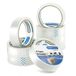 Rapesco 1808 Transparante Plakbandrollen, 26 mm x 66 m, Doorzichtige Navullingen, Set van 8